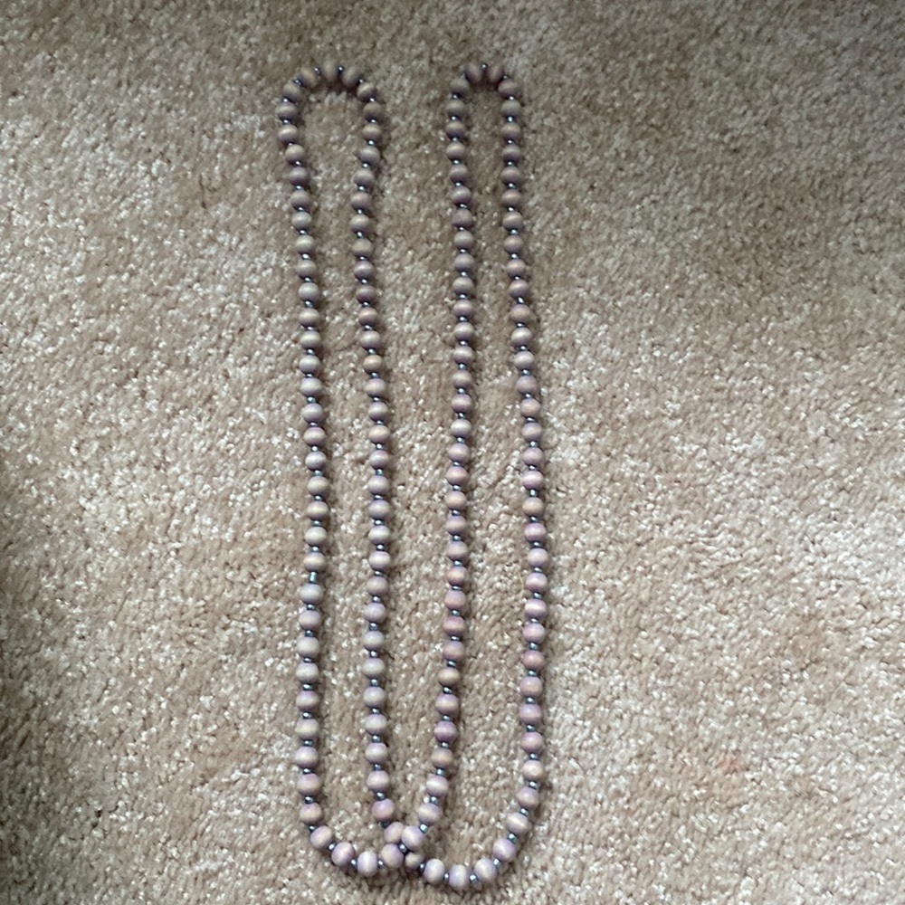 Purple beaded necklace